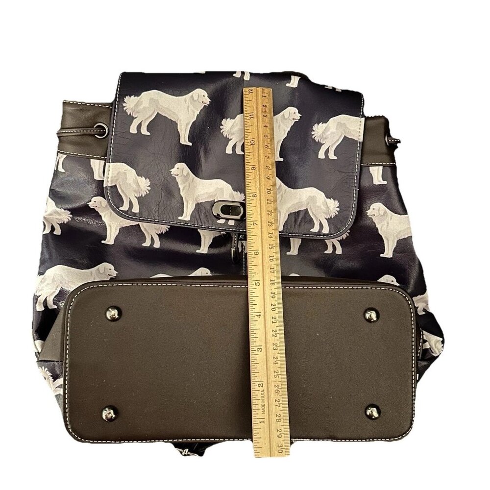 Great Pyrenees Dark Blue Large Backpack Dog Print Multi-functional Waterproof - Picture 10 of 13